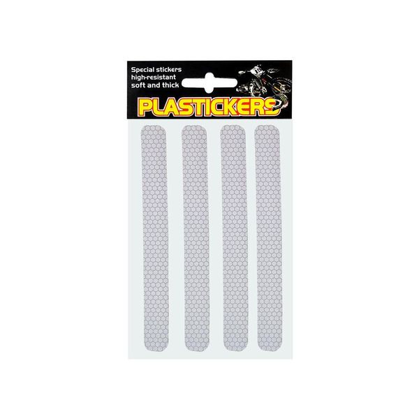 Strisce Riflettenti Per Plastica Bianche 19,2 X 9,5 Cm-image