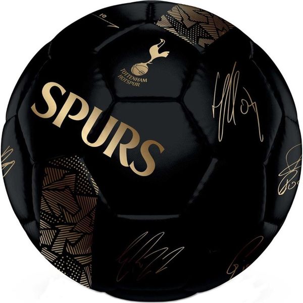 Tottenham Hotspur Fc - Pallone Da Calcio "Phantom"" Con Firme RD3921 (5) (Nero/Oro)"-image