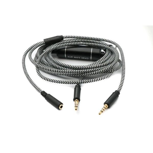 SYSTEM-S Cavo Chat Link 2,5 M Jack Aux Intrecciato Per PS5 PS4 Xbox One E Elgato HD60 S S+ X Pro-image
