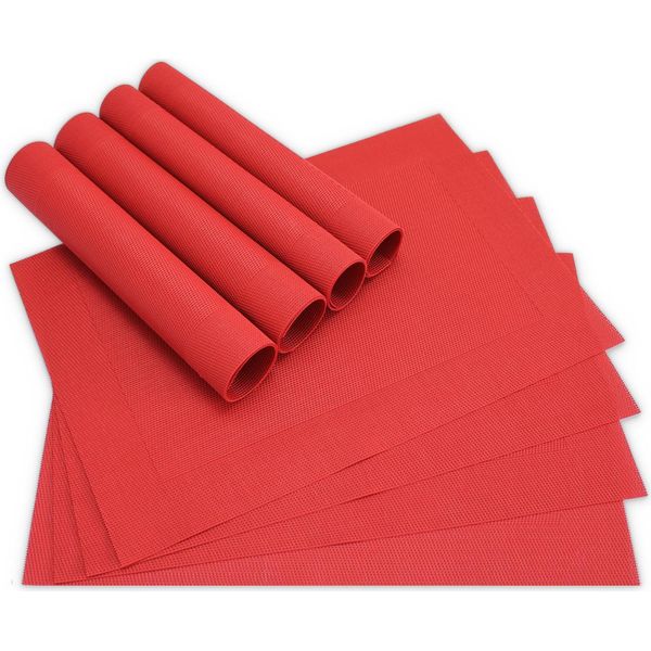 Tovagliette Borda Set Di 8 Rosso Come Tovagliette Da Tavola-image