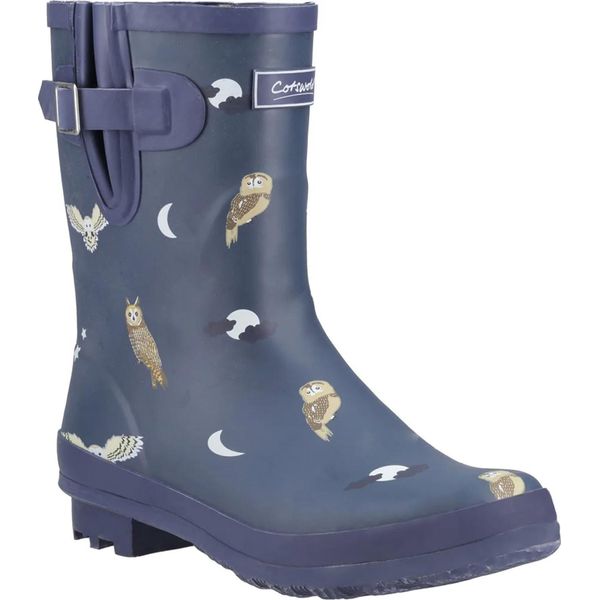 Cotswold - Stivali Di Gomma Da Donna "Woodland"", Gufo FS11306 (40,5 Eu) (Blu Medio)"-image