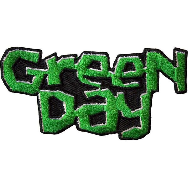 Green Day - Logo - Toppa Da Stirare "Kerplunk"", Tessuto RO12863 (Taglia Unica) (Verde/Nero)"-image