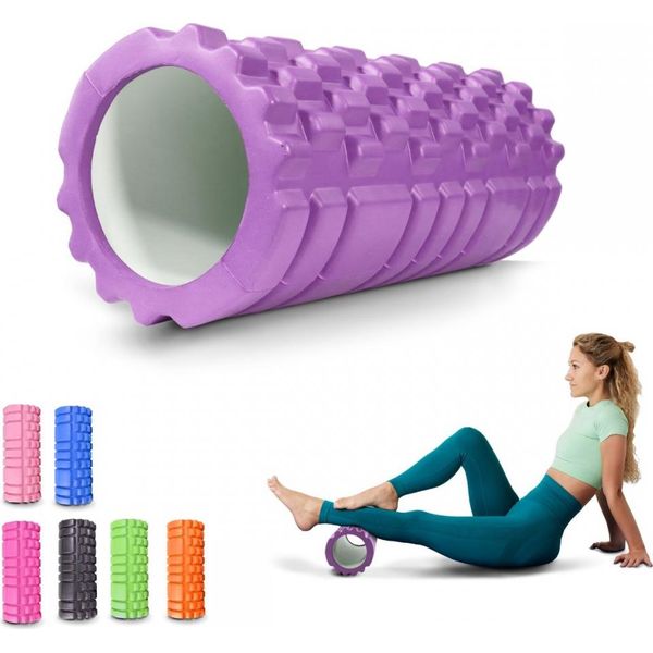 Mobiclinic Fitness, Rullo Fascia, Fitroller, Schiuma Ed Eva, 14X33 Cm, Pilates, Yoga, Per Tutto Il Corpo, Rullo Massaggiante, 3 Livelli Di Intensità-image
