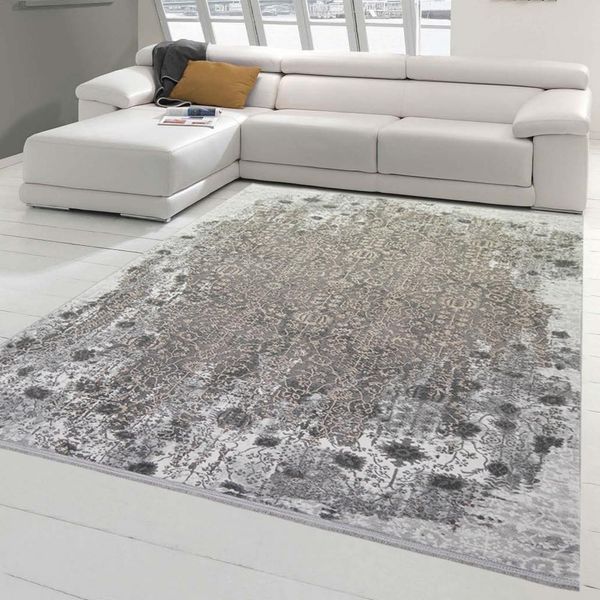 Tappeto Orientale Da Salotto Con Ornamenti In Beige Dimensioni - 120 X 170 Cm-image