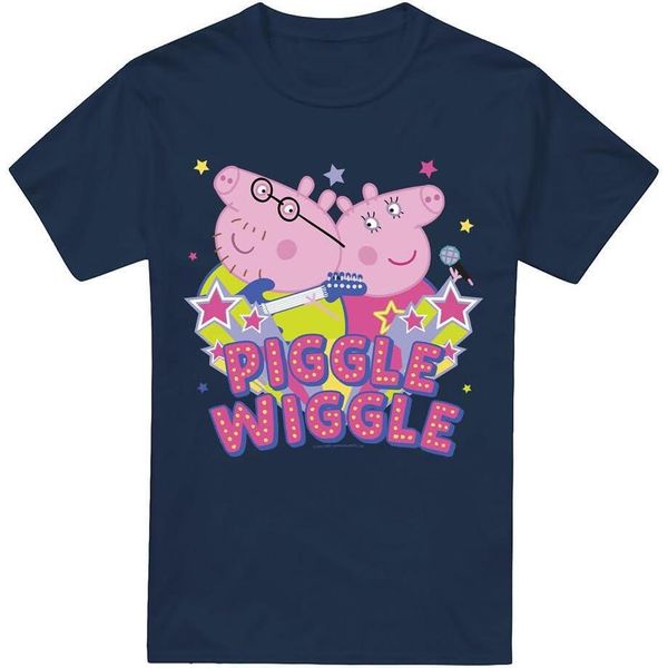 Peppa Pig - Maglietta "Piggle Wiggle"" Da Uomo TV5151 (Xl) (Blu Navy)"-image