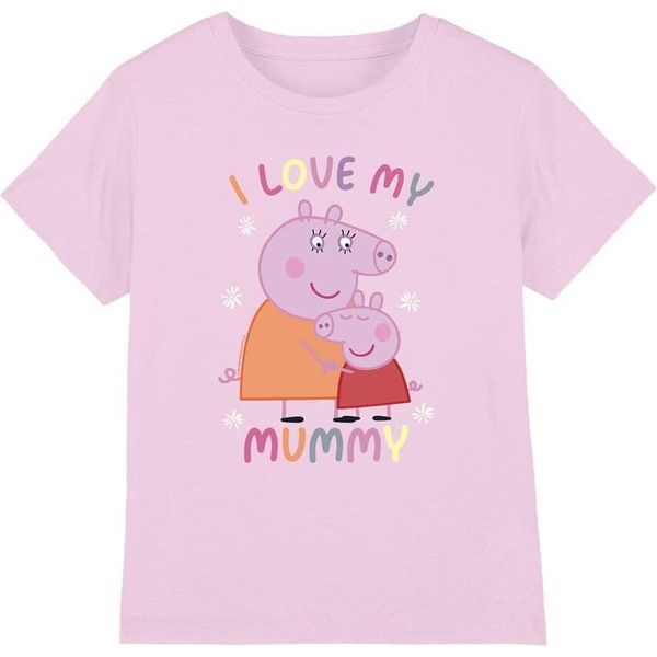 Peppa Pig - Maglietta "Amo La Mia Mamma"" Per Bambini TV5157 (128) (Rosa Chiaro)"-image