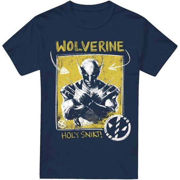 Deadpool & Wolverine - Maglietta "Holy Snikt"" Da Uomo TV5229 (M) (Blu Navy)"-image