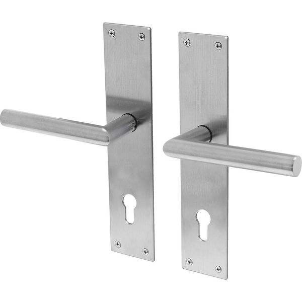 Maniglie Per Porte In Acciaio Inox Lavuzo Nuoro - Maniglie Con Piastra PC72 - Per Set-image