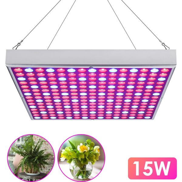 Tolletour Lampada Per Piante Led A Spettro Completo 15W 225Leds Luce Per Piante Luce Per Piante Da Interno, Idroponica, Semina Interna Di Fiori Veg, Verdure E Fiori-image