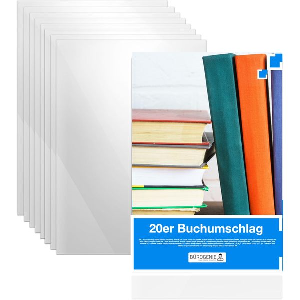20X Copertine Per Libri Trasparenti E Trasparenti E Copertine Per Quaderni - Din A4 - Ideali Per Proteggere Libri, Quaderni, Libri Di Scuola E Quaderni-image