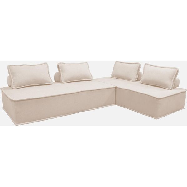 Sweeek - Set Di 2 Poltrone A 2 Posti Per Divano Modulare - Crema-image