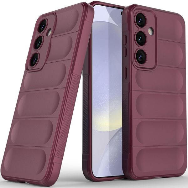 Custodia Per Samsung Galaxy S25+ Custodia Protettiva In Silicone Tpu Morbido Antiurto Maroon-image