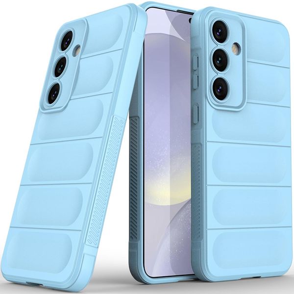 Custodia Per Samsung Galaxy S25 Fe Custodia Protettiva In Silicone Tpu Morbido Antiurto Blu-image