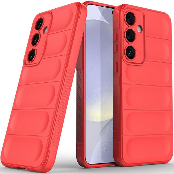 Custodia Per Samsung Galaxy S25 Fe Custodia Protettiva In Silicone Tpu Morbido Antiurto Rosso-image