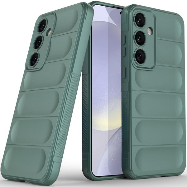 Custodia Per Samsung Galaxy S25+ Custodia Protettiva In Silicone Tpu Morbido Antiurto Verde-image