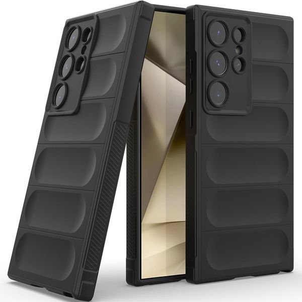 Custodia Per Samsung Galaxy S25 Ultra Soft Tpu Silicone Antiurto Protettivo Nero-image