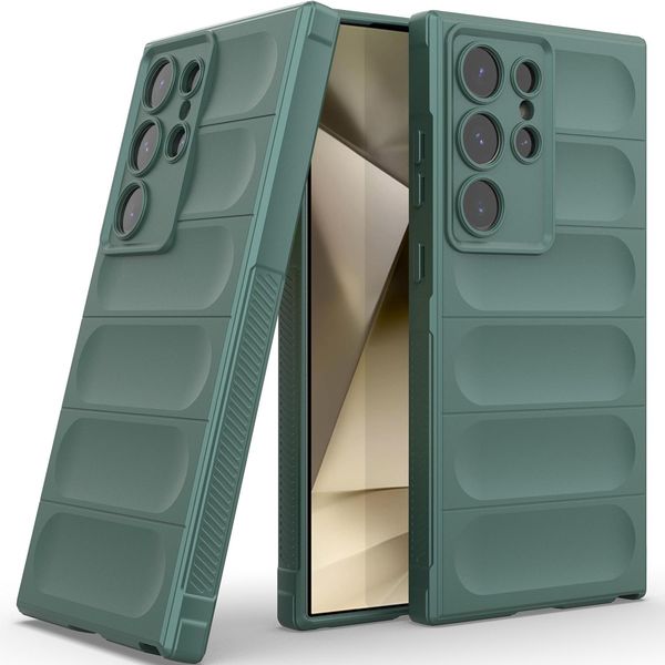 Custodia Per Samsung Galaxy S25 Ultra Soft Tpu Silicone Antiurto Custodia Protettiva Verde-image