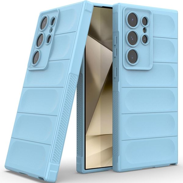 Custodia Per Samsung Galaxy S24 Ultra Soft Tpu Silicone Antiurto Protettivo Blu-image