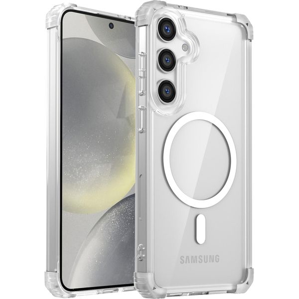 Custodia Magnetica Per Samsung Galaxy S25 Compatibile Con Magsafe, Antiurto, Protezione Militare Custodia Trasparente Clear-image