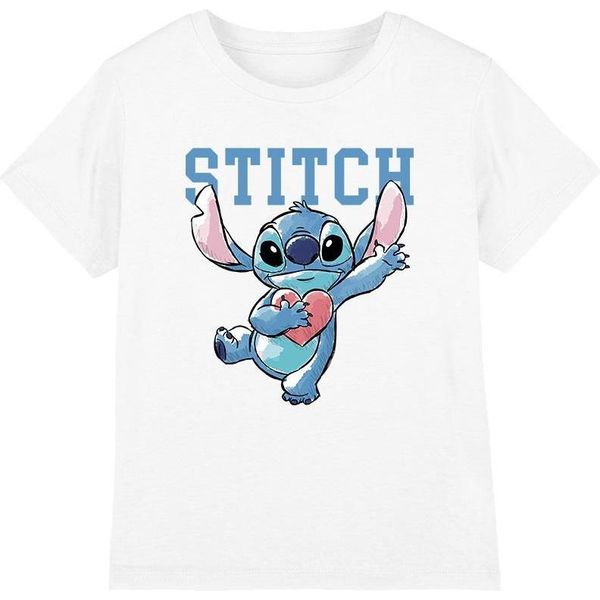 Lilo & Stitch - Maglietta "Clutching Hearts"" Per Bambini TV4132 (104) (Bianco)"-image