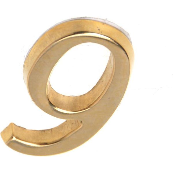 Numeri Autoadesivi Per Porte - Adesivi Numeri Civici 0-9 - Numeri Indirizzo Casa - Indirizzo Casa - 5 Centimetri Colori Dorati (Nove)-image
