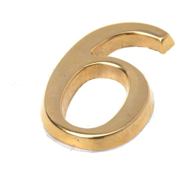 Numeri Autoadesivi Per Porte - Adesivi Numeri Civici 0-9 - Numeri Indirizzo Casa - Indirizzo Casa - 5 Centimetri Colori Dorati (Sei)-image