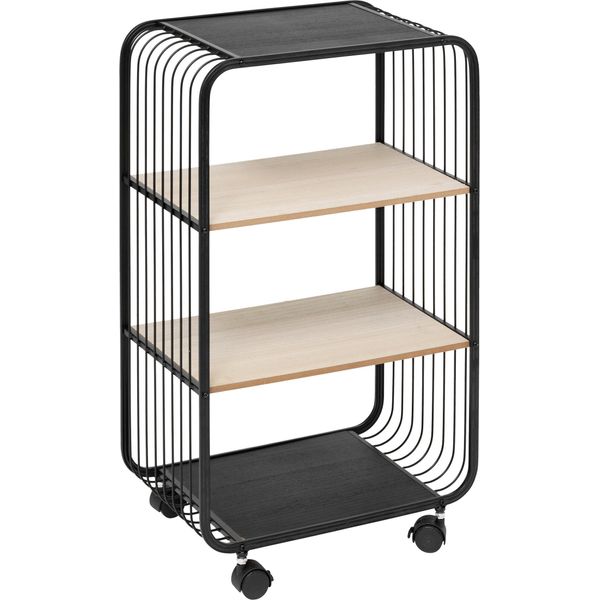 5 Five Simply Smart - Scaffale A 3 Livelli In Metallo E Legno Beige-image
