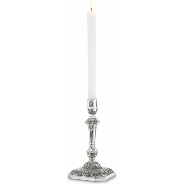 Casa Padrino Candeliere Barocco In Stile Francese In Argento Antico H. 24,5 Cm-image