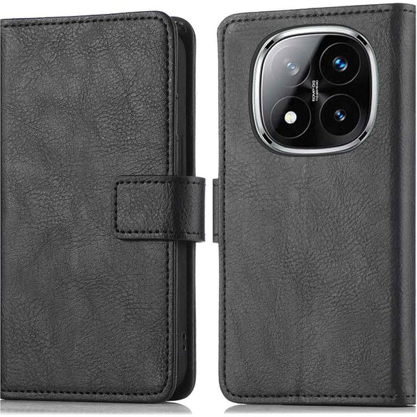 Imoshion Custodia Per Telefono Cellulare Per Xiaomi Redmi Note 14 Pro Plus 5G - Flip Cover Bookcase Flip - Nero-image