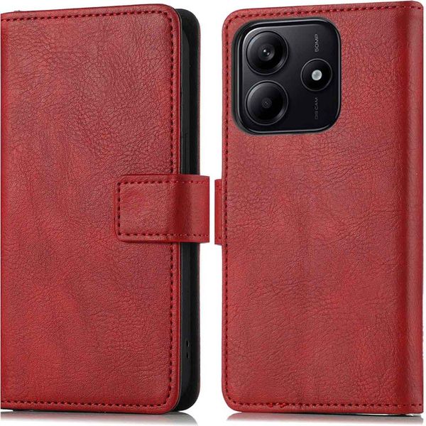 Imoshion Cover Per Telefoni Cellulari Per Xiaomi Redmi Note 14 5G - Flip Flap Cover Bookcase Flip - Rosso Rosso-image