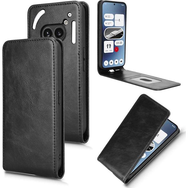 Per Nothing Phone 2A / Plus Custodia Magnetica Verticale A Portafoglio In Pelle Finta-image