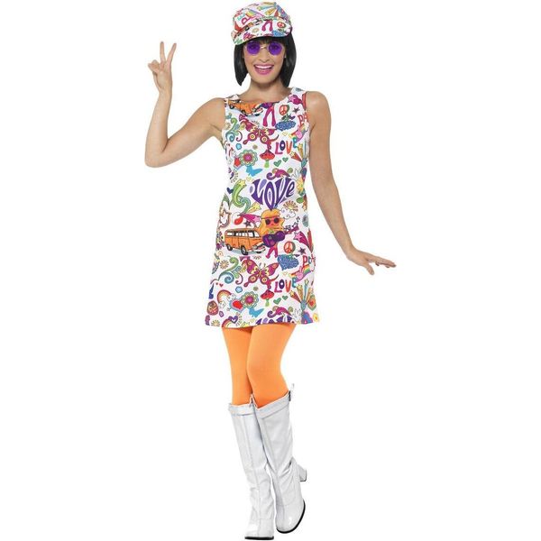 Smiffys - Costume "60S Groovy"" - Donna SM1645 (Xl) (Multicolore)"-image