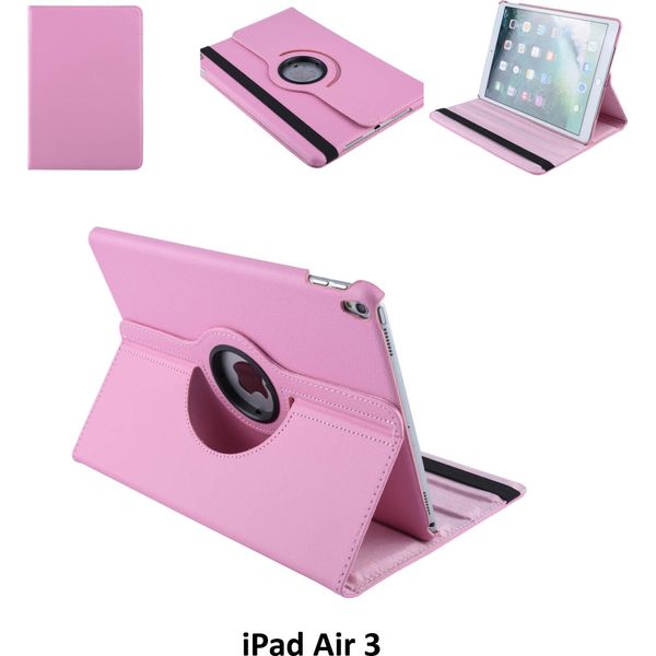 Custodia A Libro Per Tablet Apple Ipad Air 3 Rosa Ruotabile Per Ipad Air 3 2 Posizioni Di Visualizzazione-image