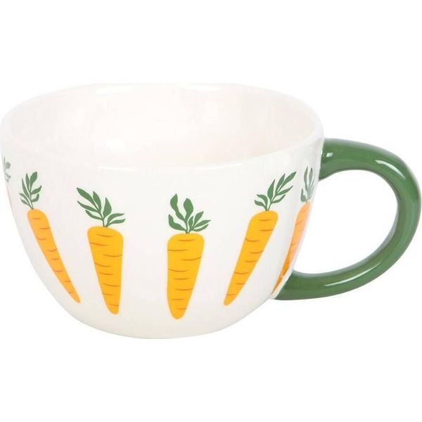 Something Different - Tazza Da Caffè "Carrot Patch"" SD6762 (Taglia Unica) (Bianco/Arancione/Verde)"-image