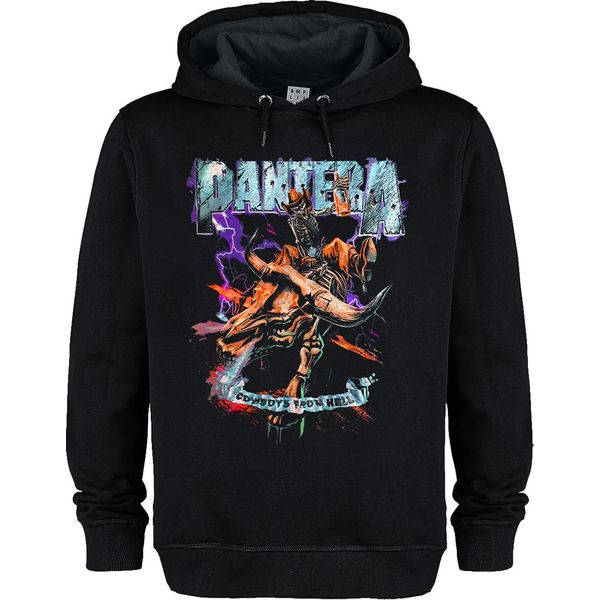 Amplified - Felpa Con Cappuccio "Cowboys From Hell"" Per Uomo/Donna Unisex GD2280 (M) (Nero)"-image
