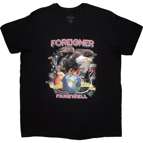 Foreigner - Maglietta "Farewell"" Per Uomo/Donna Unisex RO12434 (L) (Nero)"-image