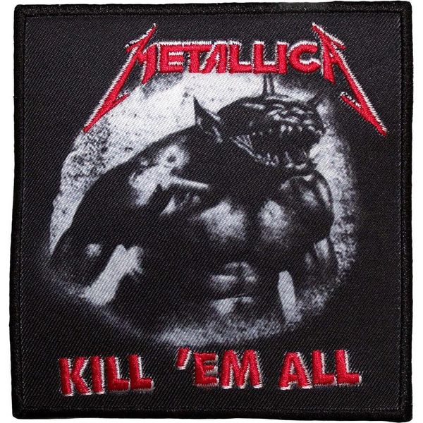 Metallica - Stampa - Toppa Da Stirare "Kill 'Em All / Jump In The Fire"" - Poliestere RO12901 (Taglia Unica) (Nero/Bianco/Rosso)"-image