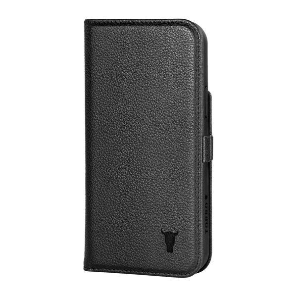 Custodia In Pelle Torro Per Iphone 12 / Iphone 12 Pro (Con Funzione Stand) - Nero-image