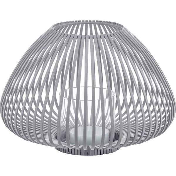 Blomus Lanterna Lyva Con Cilindro Di Vetro Grigio Acciaio In Diverse Misure, Selezione:Lanterna Lyva - Misura S-image