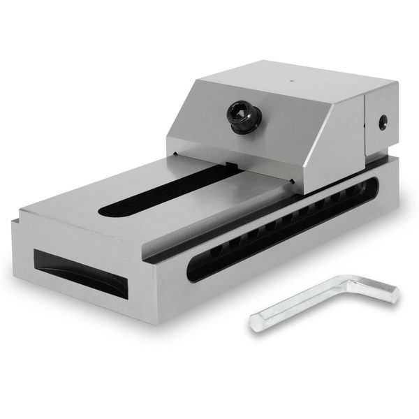 Morsa Di Precisione Eberth A Serraggio Ridotto, Larghezza Ganasce 125 Mm, Forza Di Serraggio Massima 160 Mm, Altezza Ganasce 50 Mm, In Acciaio Robusto, Professionale-image