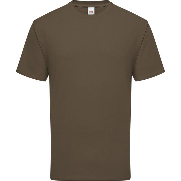 Maglietta Fruit Of The Loom Premium Uomo RW5974 (Xxl) (Marrone Scuro)-image