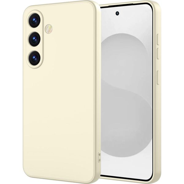 Custodia Per Samsung Galaxy S25+ Morbido Silicone Liquido, Custodia In Gomma Antiurto Bianco-image