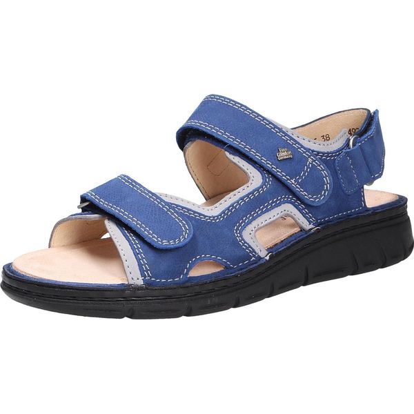 Finn Comfort Wanaka-Soft Sandalo Da Donna, Atollo/Cemento, Pelle, Classico - Marca Finn Comfort, Blu, Pelle (Orida/Nubuk)-image
