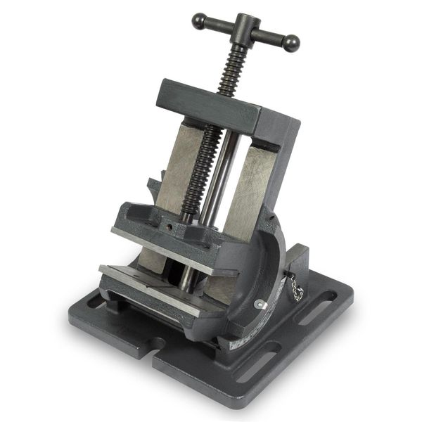 Morsa Per Macchine Eberth Inclinabile A 90° In Acciaio Fuso, Larghezza Massima Di Serraggio 105 Mm, Larghezza Ganasce 100 Mm, Morsa Per Foratrice, Fresatrice-image