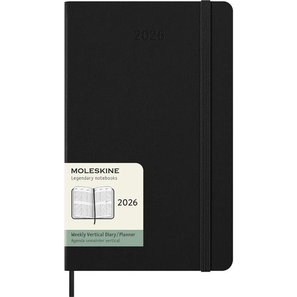 Moleskine 8056999275358 Moleskine Calendario 2026, Settimane, L/A5, Copertina Rigida, Nero-image