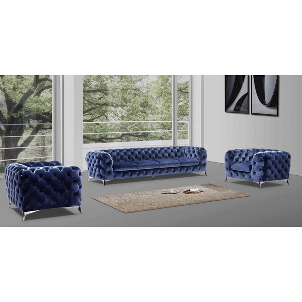 Divano Chesterfield Couch Upholstery Xxl Big Set Textile 2+1+1 Divani Di Design-image