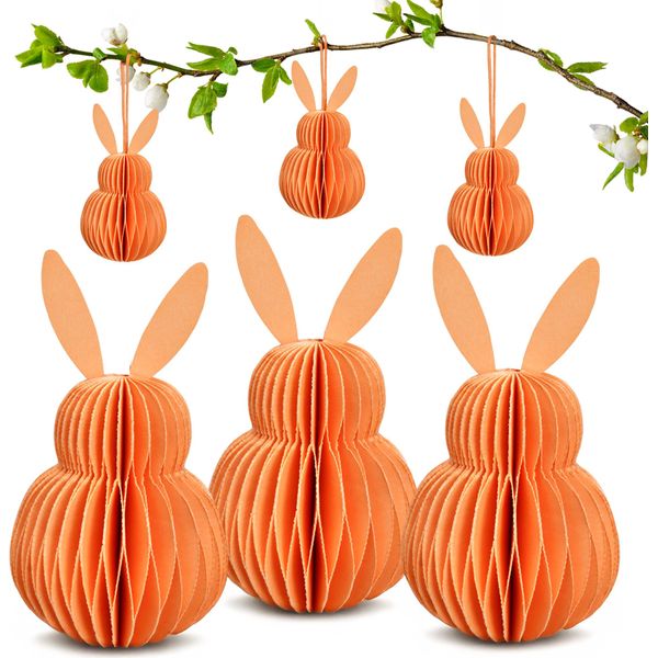 Decorazione Pasquale Uova Di Pasqua Da Appendere Arancioni Set Di 6 Appendini Per Decorazioni-image