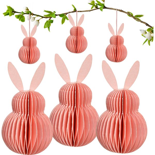 Decorazione Pasquale Uova Di Pasqua Da Appendere Rosa Set Di 6 Appendini Per Decorazioni-image