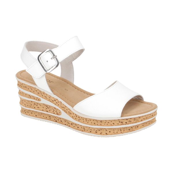 Gabor 64.651 Sandali Da Donna - Sandali Con Cinturino Bianco Elegante Nuovo-image