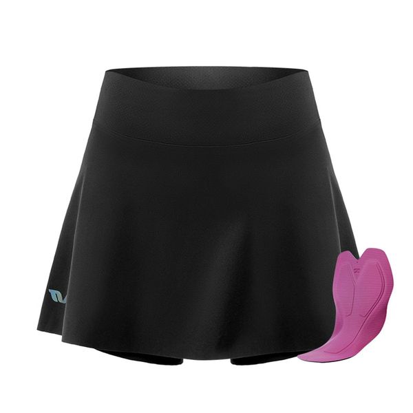 Rockbros Tvi Gonna Da Ciclismo Pantaloncini Da Ciclismo Da Donna 2 In 1 Gonna Da Ciclismo Con Tasca, Con Imbottitura, Nero, S-image